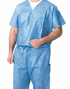 Disposable scrubs - set blue