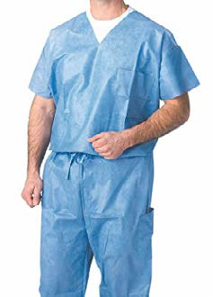 Disposable scrubs - set blue
