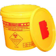250ml Base & Lid Round Sharps container