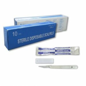 Disposable Sterile Scalpel Blade & Handle (10/Box)