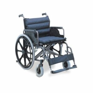 Wheelchair steel/nylon Extra Wide up to 125kg Detach Arm & Footrest
