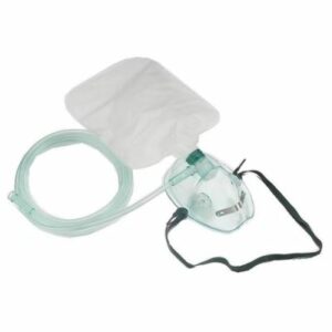 Oxygen Mask + Re-breathing Bag Adult