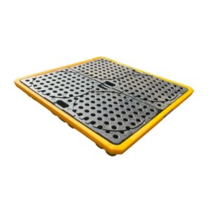 Drum Spill Deck - 4 Drum Capacity - Polyethylene - 135 x 135 x 15 cm - SPP103