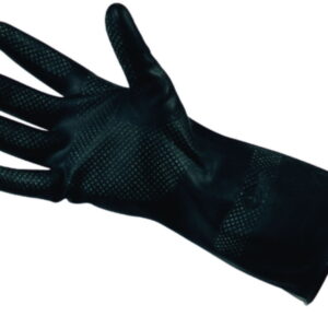 EKASTU Chemical Protection Gloves Size 8-8½ (M) M2-PLUS, Cat.3, Polychloroprene, Black, Approx. 31 cm Long, Pair