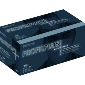 Unigloves OP Mouthguard Profile Plus Black Fleece Ear Loop Round, Pack of 10x50