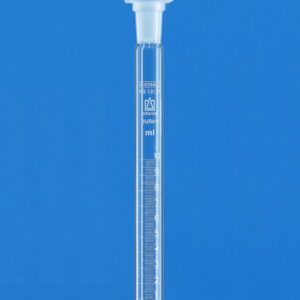 BRAND Graduated Test Tube 10 mL with PP Stopper, Borosilicate 33, White Graduation, 15x165 mm