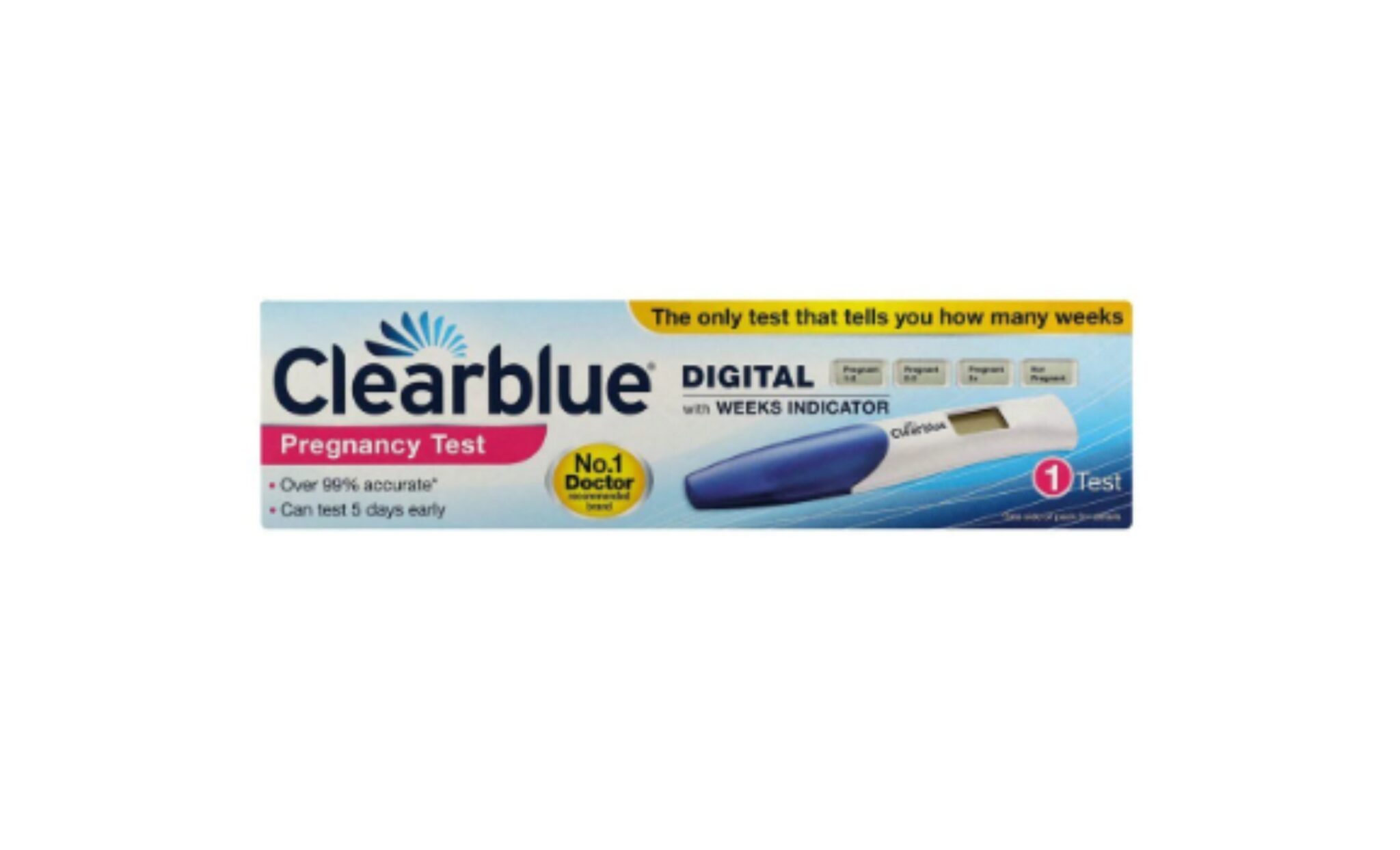 Clearblue Digital Pregnancy Test with weeks indicator – Single