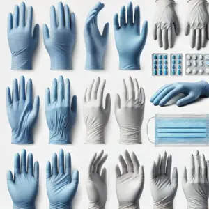 Unigloves Examination Gloves Size M 7-8 "SELECT PLUS", Latex Non-Sterile, Powder-Free, Pack of 100