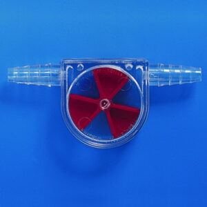 Flow indicator, PLASTIBRAND made of SAN, for visual insp. of flow direction/velocity pack of 5