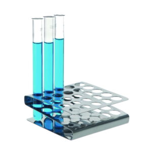 BOCHEM Test Tube Rack 5x5 Holes 50x110x110 mm, Hole Diam. 17 mm 18/10 Stainless Steel