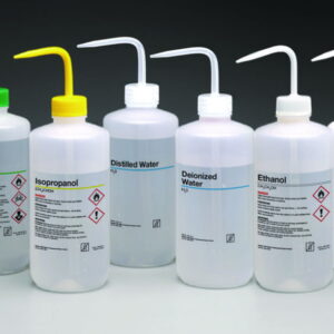 Thermo Nalgene Safety Vented Wash Bottles, 500 ml, Methanol, LDPE Closure, PP (Green), Pack of 6