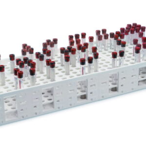 Heathrow Scientific Mega Rack, PP Double for 240 x 10ml, 13-16mm Tubes, White, Autoclavable, Pack of 1
