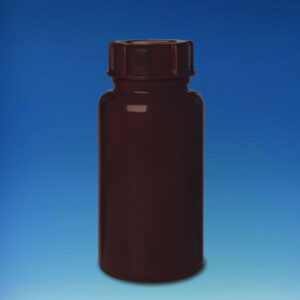 BRAND Bottle 1000 ml, PE-LD, Wide Neck GL 65, Brown, Opaque Screw Cap