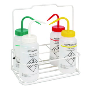 Wire Bottle Rack Carrier, 6 place white
