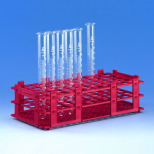 BRAND Test Tube Racks, PP, for 13 mm Diameter, 6x14 Tubes, Blue, Pack of 5