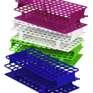 Heathrow Scientific Test Tube Rack, OneRack for 72 Tubes of 16 mm Ø, White POM, 127 x 250 x 70 mm