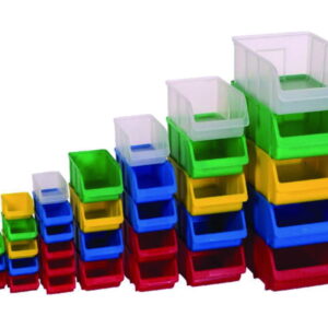 Storage bin, PP, size 3, green 145x240/210x125mm