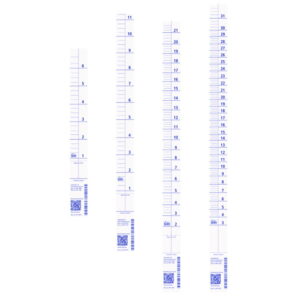 Bürkle Liter Scale Blue for 0431 / 0432-0010 11 Liter Wide Mouth Canister, Smallest Graduation 250 ml