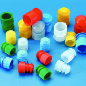Kartell Caps for Test Tubes, 15–17 mm, Green, PE, Pack of 100