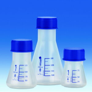VITLAB Erlenmeyer Flask 75 ml PP GL 45 with Screw Cap PP