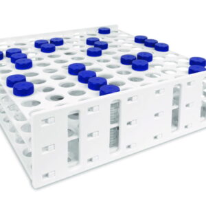 Heathrow Scientific Mega Rack ABS for 100 x 50mL (28-32mm) Tubes - White