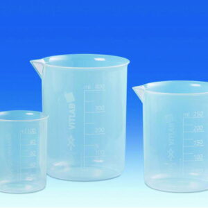 VITLAB Griffin Cups 600 ml PP, Highly Transparent with Raised Scale