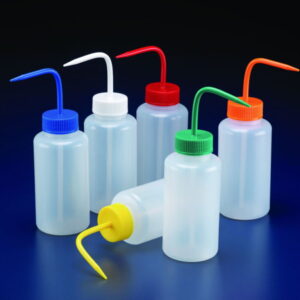 DWK Wash-bottle 1000 ml, Wide Neck Wash-bottle Top White, Pack of 5