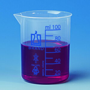 Beakers,PP,low form,cap. 10 ml blue graduation pack of 12
