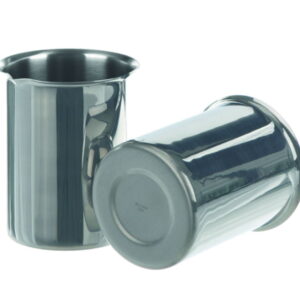 BOCHEM Beaker 100 ml, 18/10 Steel with Rim and Spout