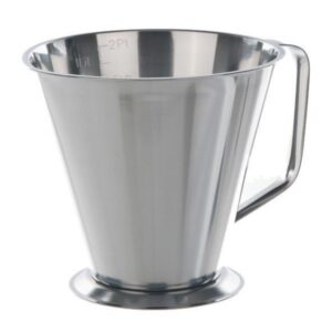 BOCHEM Measuring Beaker 1000 ml, Type 3 Conical, Grad., HF, 18/10-Steel with Spout and Handle