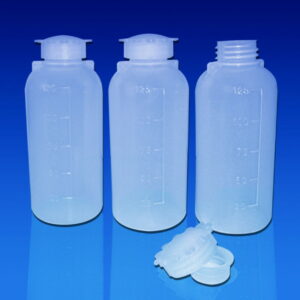 Kartell Narrow Neck Bottle 125 mL PE Graduated with Closure