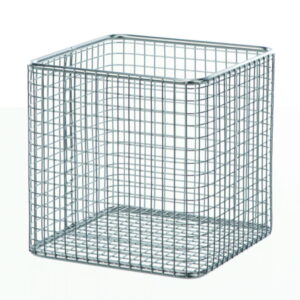 BOCHEM Wire Basket 120x120x100 mm Stainless Steel 18/8 E-POLI Mesh Width 8x8mm