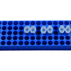 LLG 80-Well Microtube Racks Yellow, PP, for 1.5/2.0 mL Tubes, Pack of 5