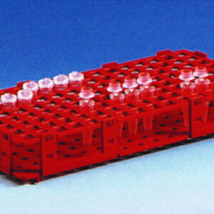 BRAND Reaction Vessel Stand 8x16 Openings Red