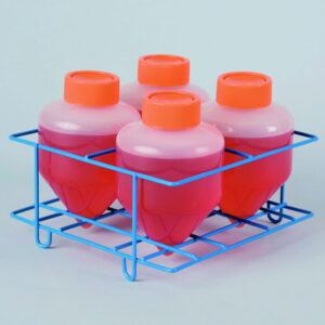 Bel-Art Poxygrid Centrifuge Tube Rack, Epoxy-Coated Steel, 4-Place, for 500 mL Centrifuge Bottles