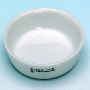 Haldenwanger Incinerating Dish, 48mm Ø, Porcelain, Round, Flat, Glazed