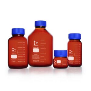 DWK Duran Thread Bottle 500 mL Wide Neck Amber with GLS 80 Thread