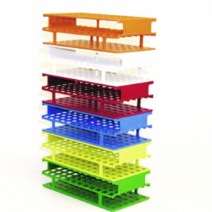 Thermo Nalgene Test Tube Stand, Plastic, for 13 mm Diameter Tubes, 6 x 12 Openings, Blue