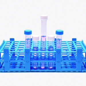 ISOLAB Test Tube Rack, Detachable, PP for 32 Tubes (4x8) with Dia. 25mm, Blue, 125 x 265 x 90 mm