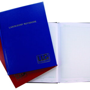 LLG Lab Notebook US Letter Format, 100 Pages, Grid Format with Black Waterproof and Chemical-Resistant Cover