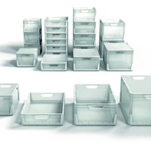 Surplus Systems Euronorm Box 42L Transparent 600x400x220mm Full Wall