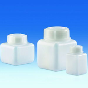 Vitlab Wide-Mouth Bottle 1000 mL, PE-HD 90 x 90 mm, Square, GL 65, with PP Screw Cap