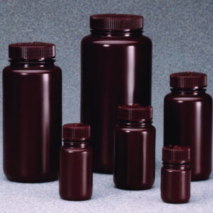 Thermo Nalgene Wide Neck Bottle, 125 ml, HDPE, Amber
