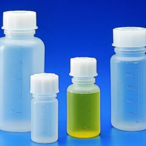 Kartell Wide Mouth Bottles 250 mL PP Graduated with Closure GL 45 Autoclavable Pack of 10