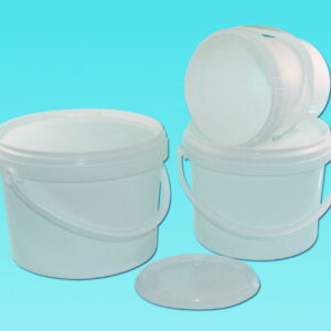LLG Packing Buckets 5 L, PP with Lid, with First Removal Seal, Pack of 10