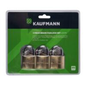 Kaufmann Brass Lock Set 3 Pc 50Mm