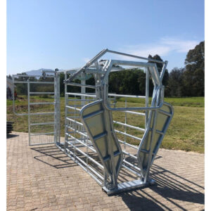 Cattle Veterinarian Working Station V-Type - Galvanised