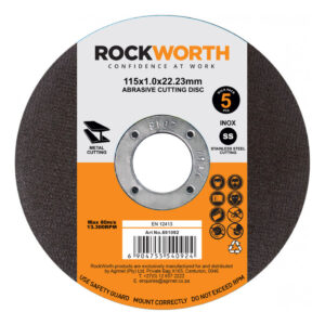 Rockworth Cutting Disc Slimline Steel 115X1.0 5Pac