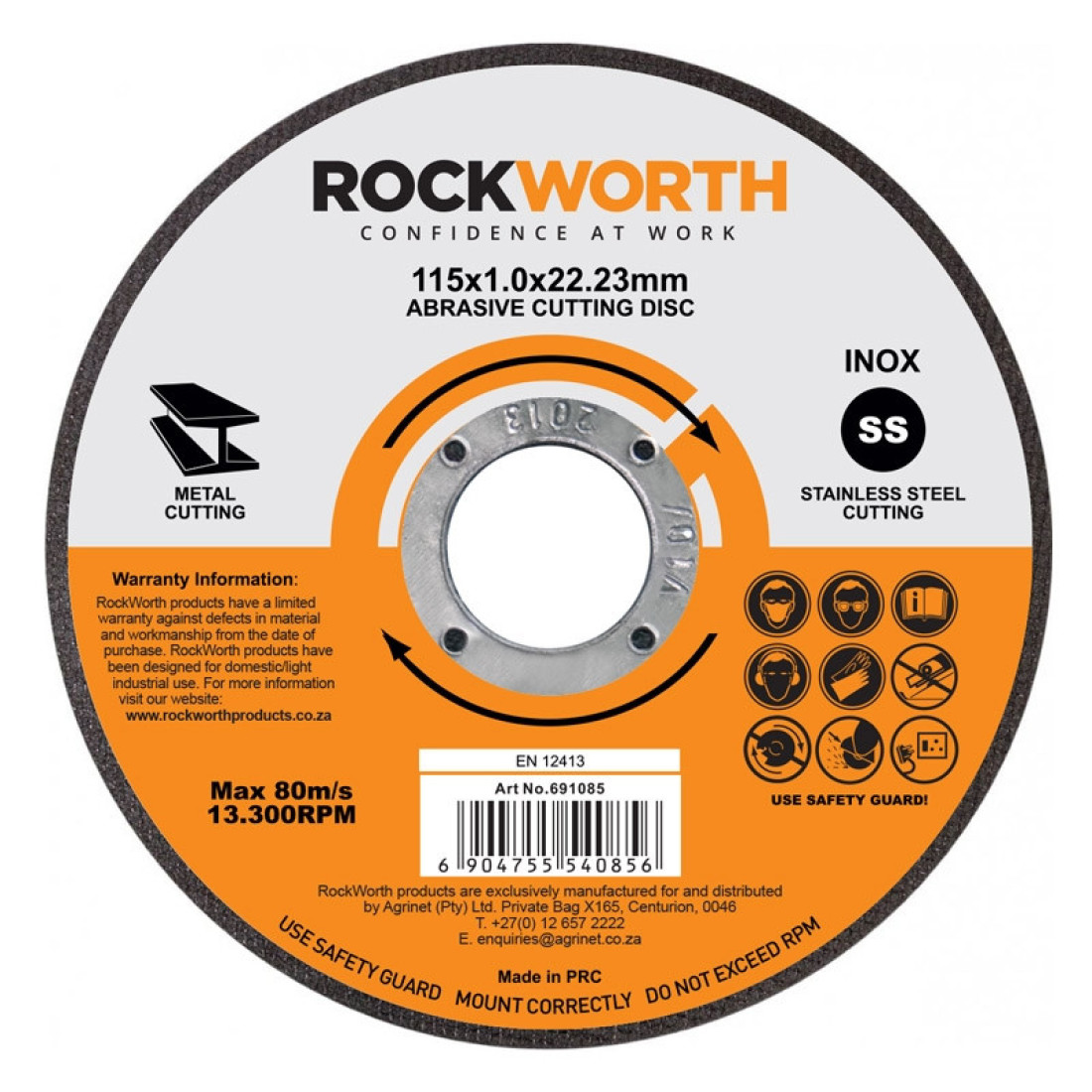 Rockworth Cutting Disc Slimline Steel 230X2.0Mm