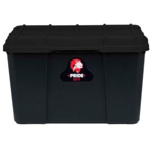 65 Litre Pride Storage Box- Full Black